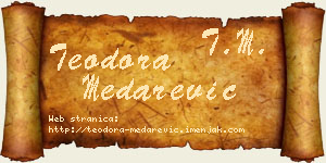 Teodora Medarević vizit kartica